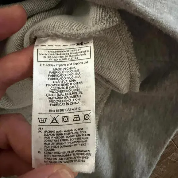 Adidas Sweatshirt Women's Medium Gray Pullover Funnel Neck - Picture 7 of 9